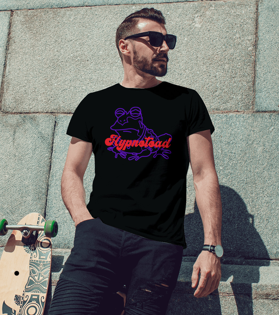 Hypnotoad Futurama Red And Purple Frog T-Shirt