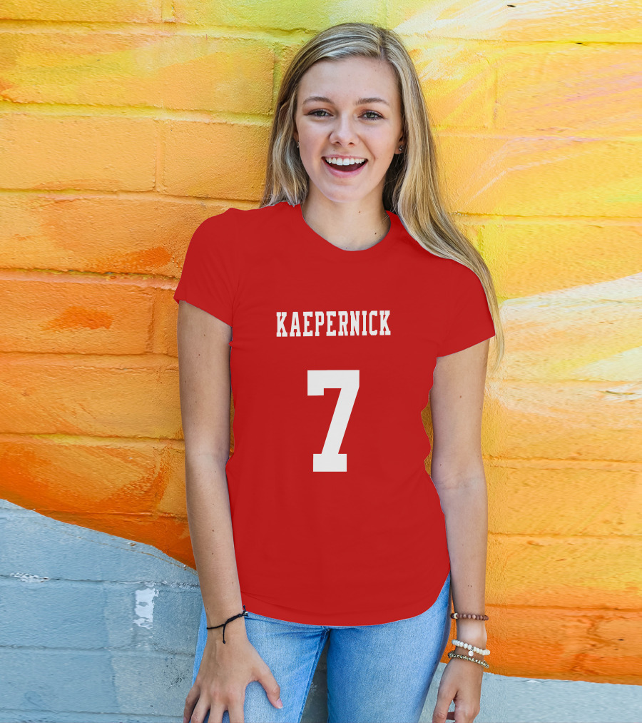 Kaepernick 7 Red Background Sports Jersey T-Shirt