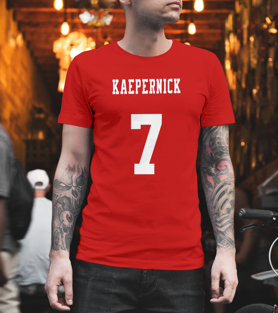 Kaepernick 7 Red Background Sports Jersey T-Shirt