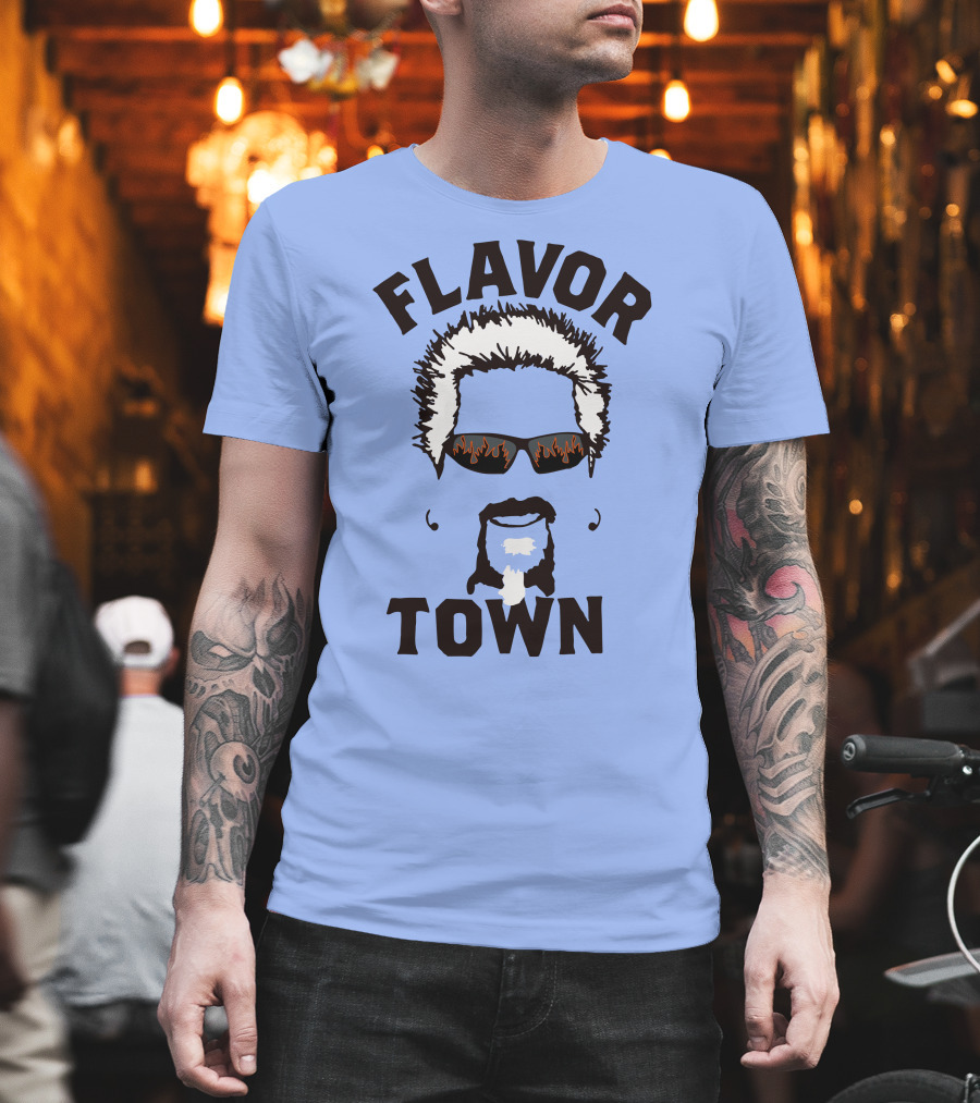 Flavor Town Sunglasses Beard T-Shirt