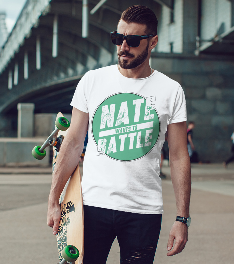 NateWantsToBattle Green Circle T-Shirt
