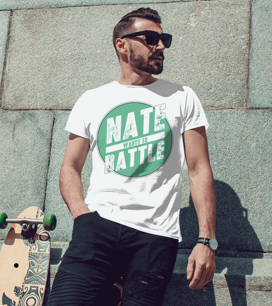 NateWantsToBattle Green Circle T-Shirt