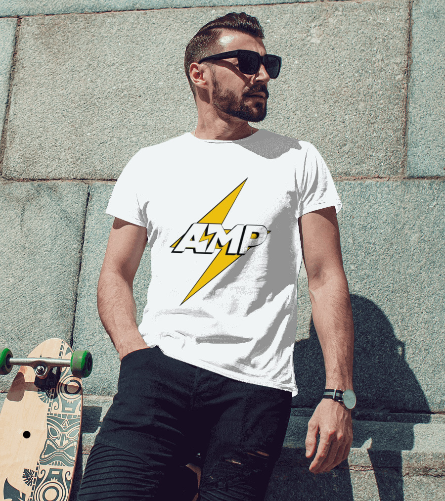 AMP Retro Lightning Bolt T-Shirt