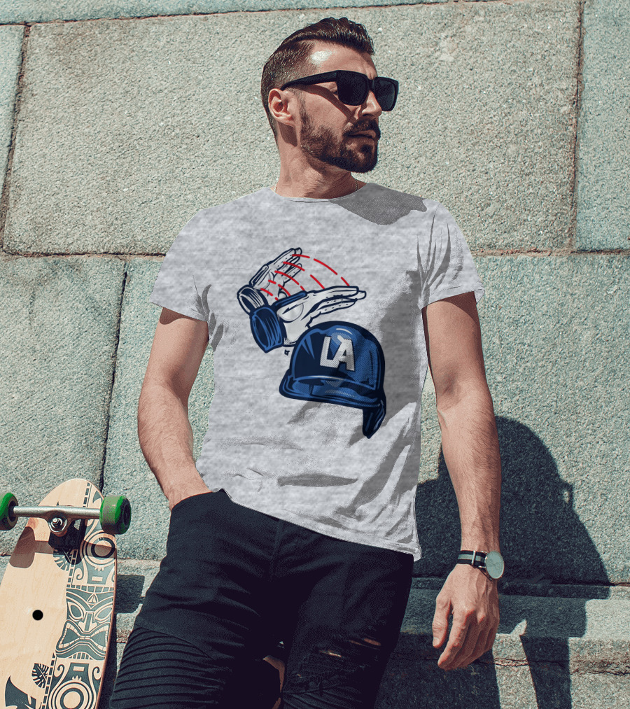 LA Baseball Catcher Dunk Gesture T-Shirt