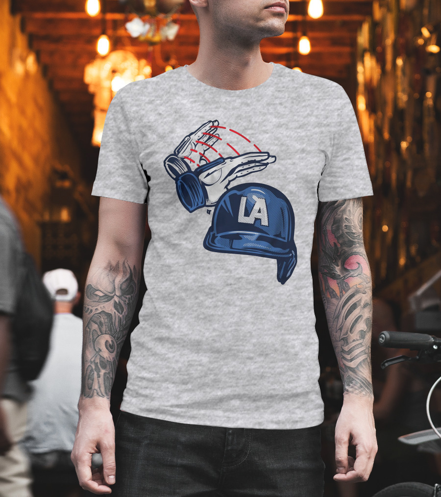 LA Baseball Catcher Dunk Gesture T-Shirt