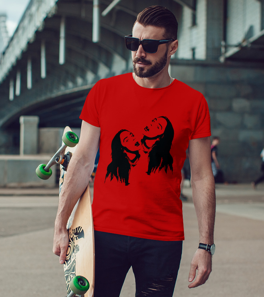 Billie Eilish Merch Stay Home Red Double T-Shirt