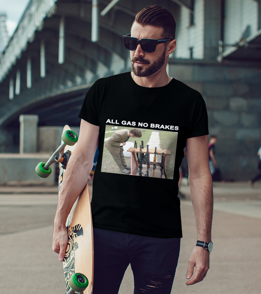 All Gas No Brakes Rifles Range Scene T-Shirt
