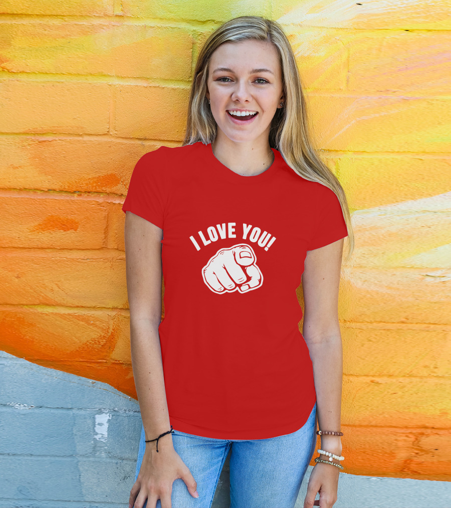 I Love You Fist Motif T-Shirt