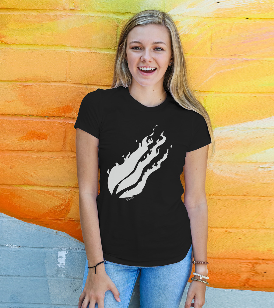 Preston Flame Black White T-Shirt