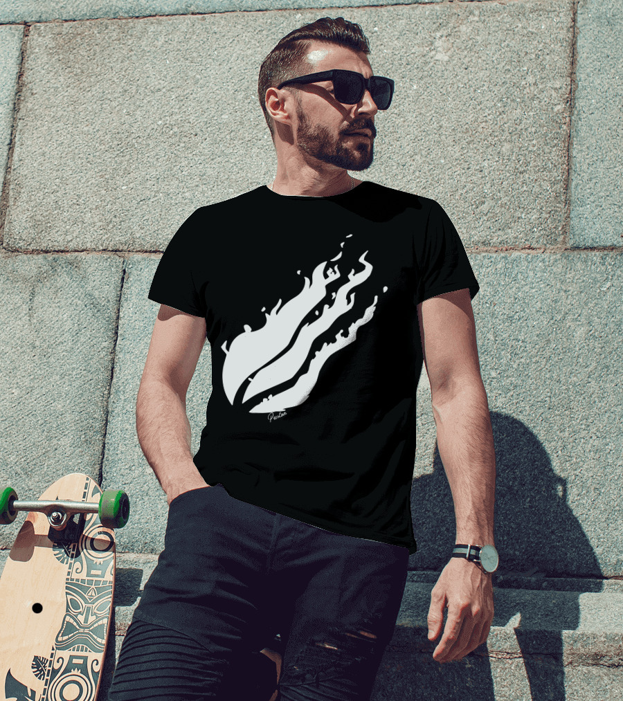 Preston Flame Black White T-Shirt