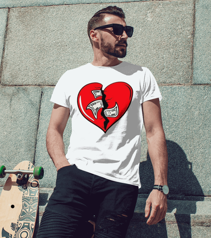 Baws Heart Broken With Money Inside T-Shirt