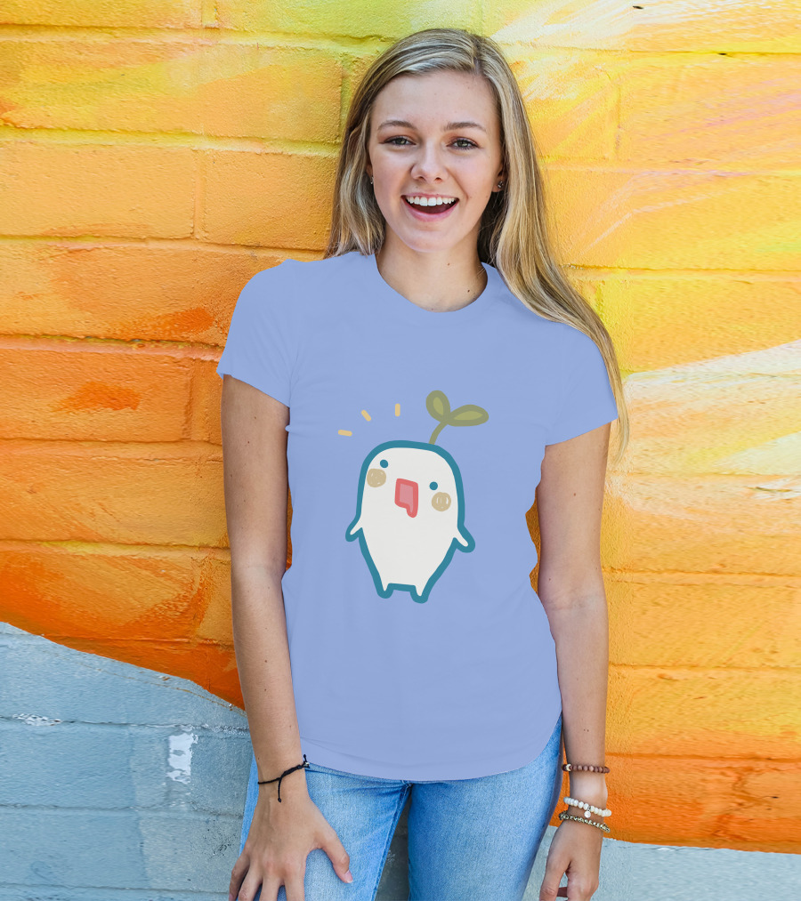 Senpai Market Sprout Superaenbow Kawaii Plant Character T-Shirt