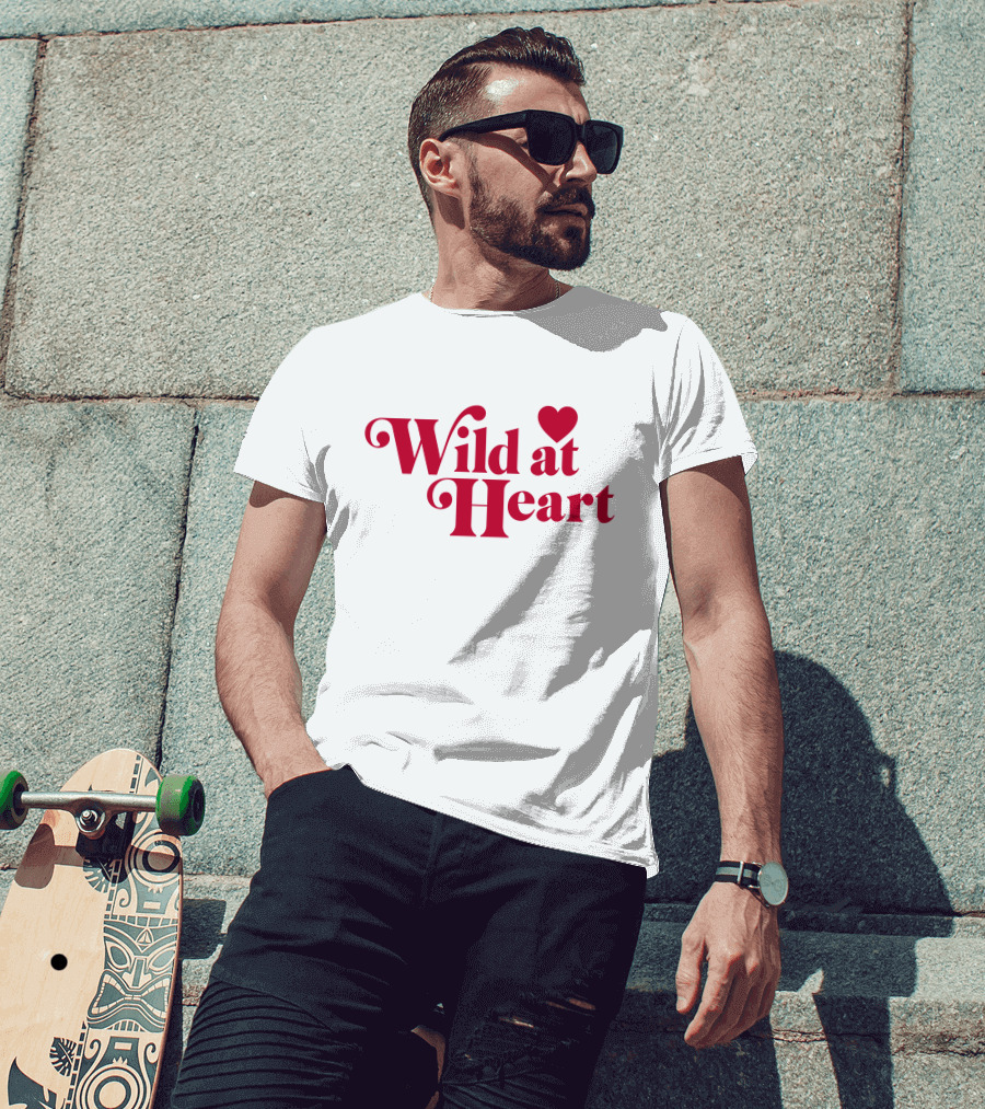 Ldrvillage Merch Wild At Heart Amelia Bold Red Text With Heart T-Shirt
