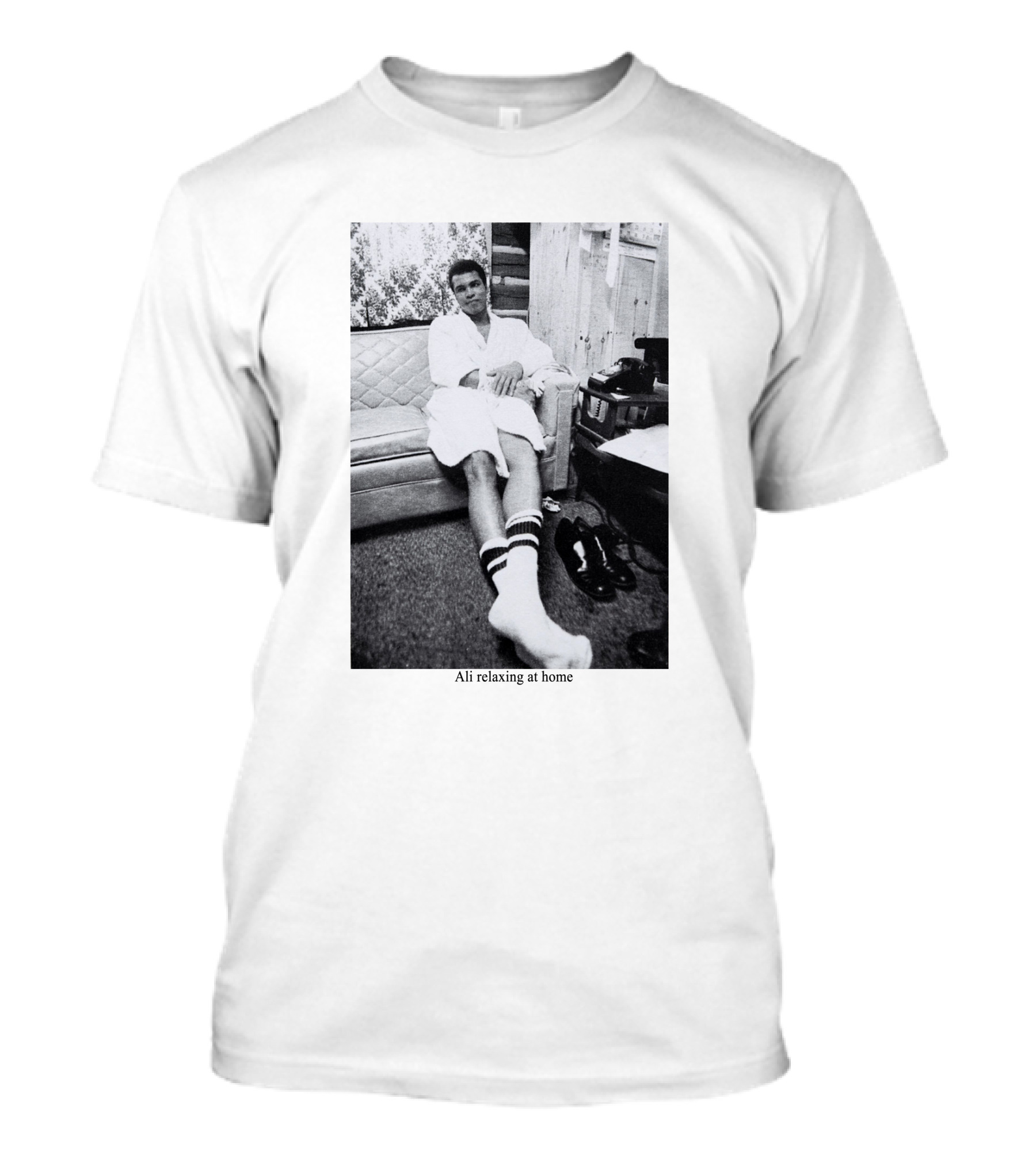 Ali Relaxing At Home In Bathrobe And Socks T-Shirt