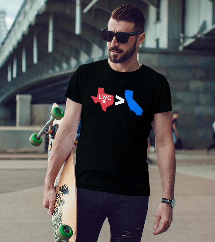 LWC Texas Greater Than California Crowder Shop T-Shirt