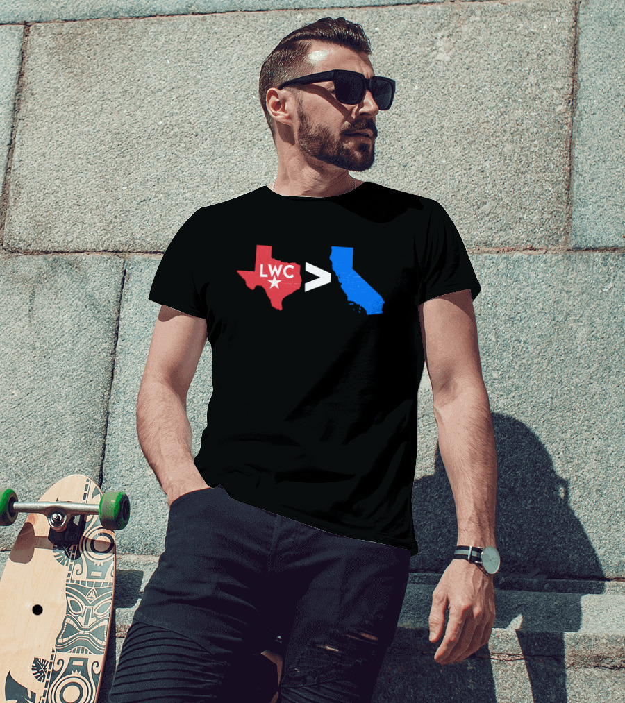 LWC Texas Greater Than California Crowder Shop T-Shirt