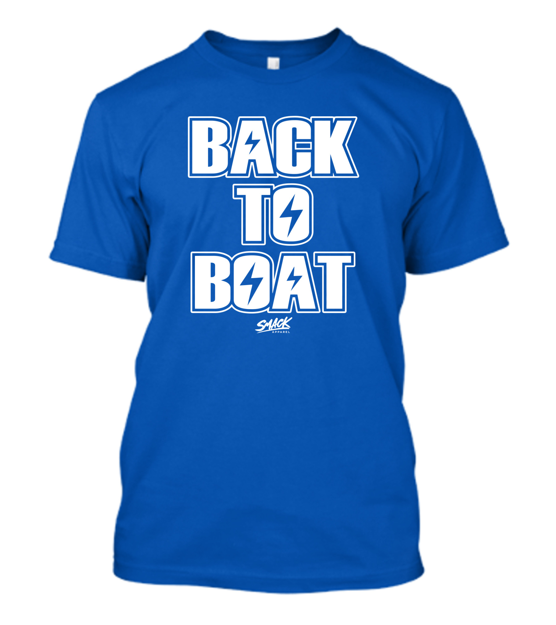 Back To Boat Smack Lightning Bolt Blue T-Shirt
