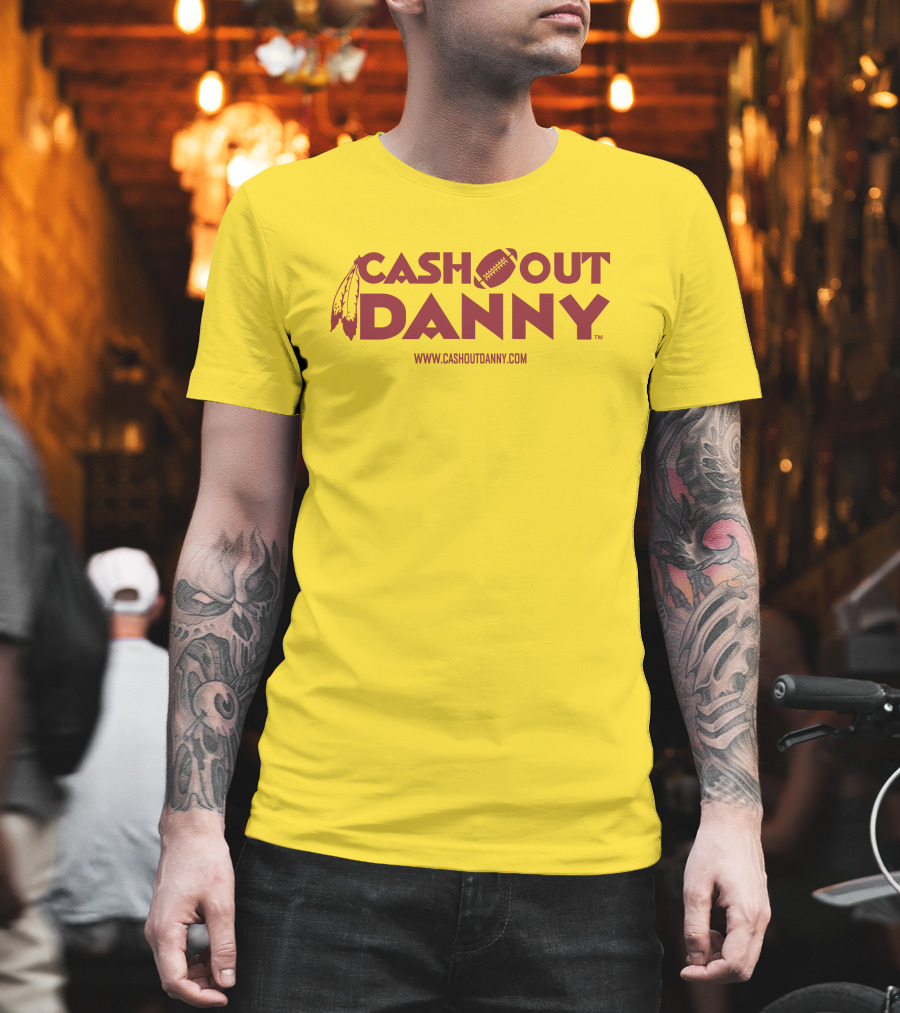 Cash Out Danny Www.cashoutdanny.com Football Feathers Logo Merch Sell T-Shirt