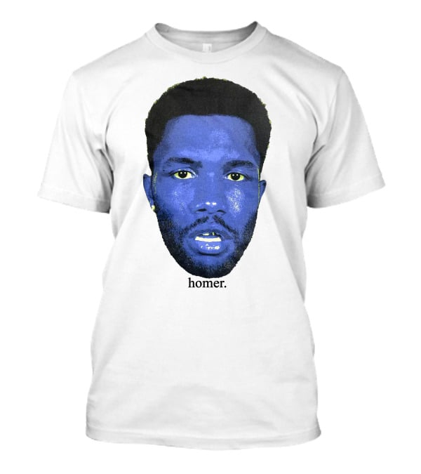 Frank Ocean Homer Bebe Boy Blue Face Typography T-Shirt