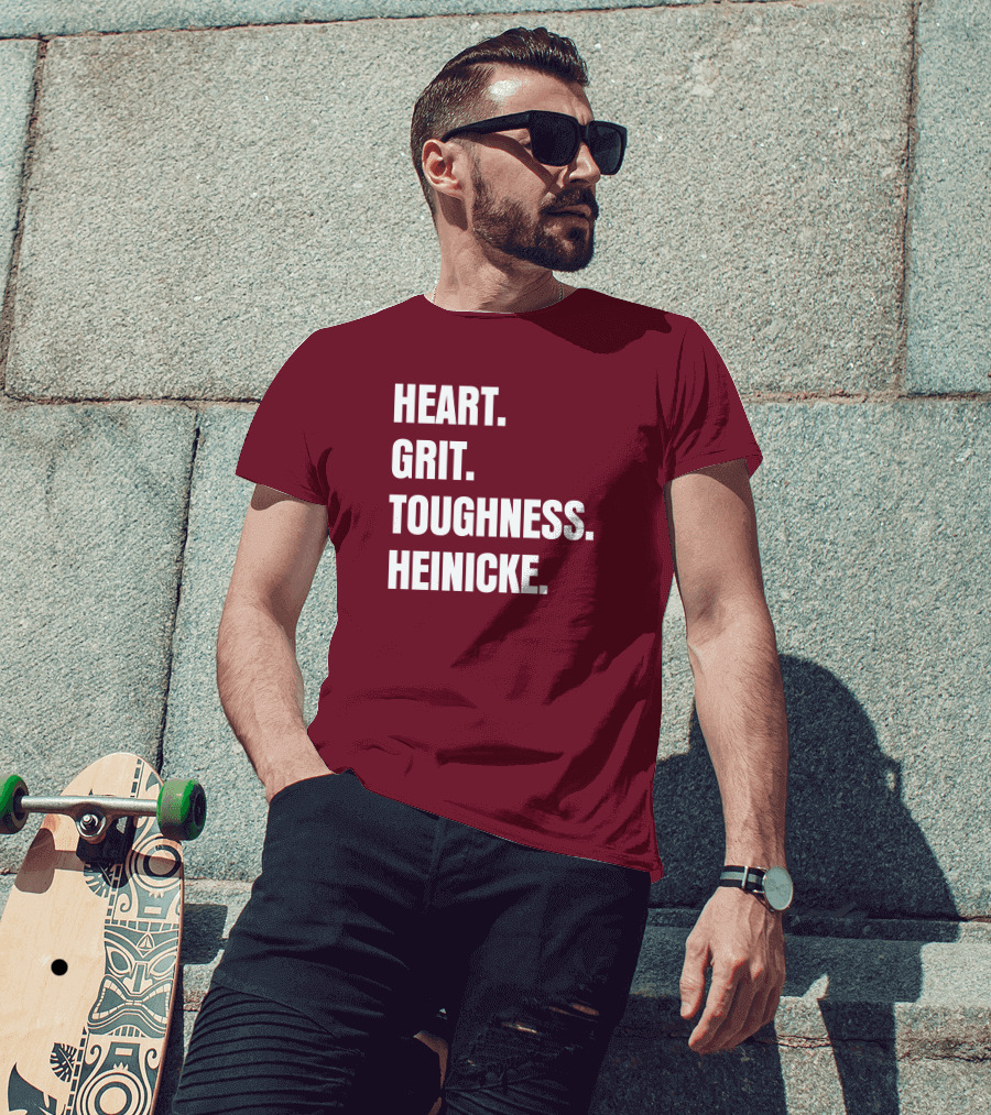 Heart Grit Toughness Heinicke Football Motivation T-Shirt