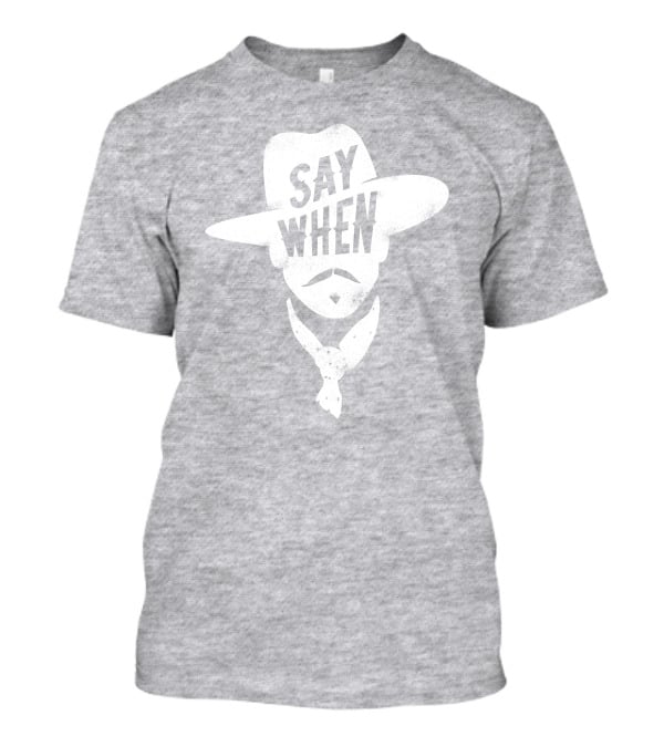 Aaron Rodgers Say When Cowboy Style Vintage Charcoal T-Shirt
