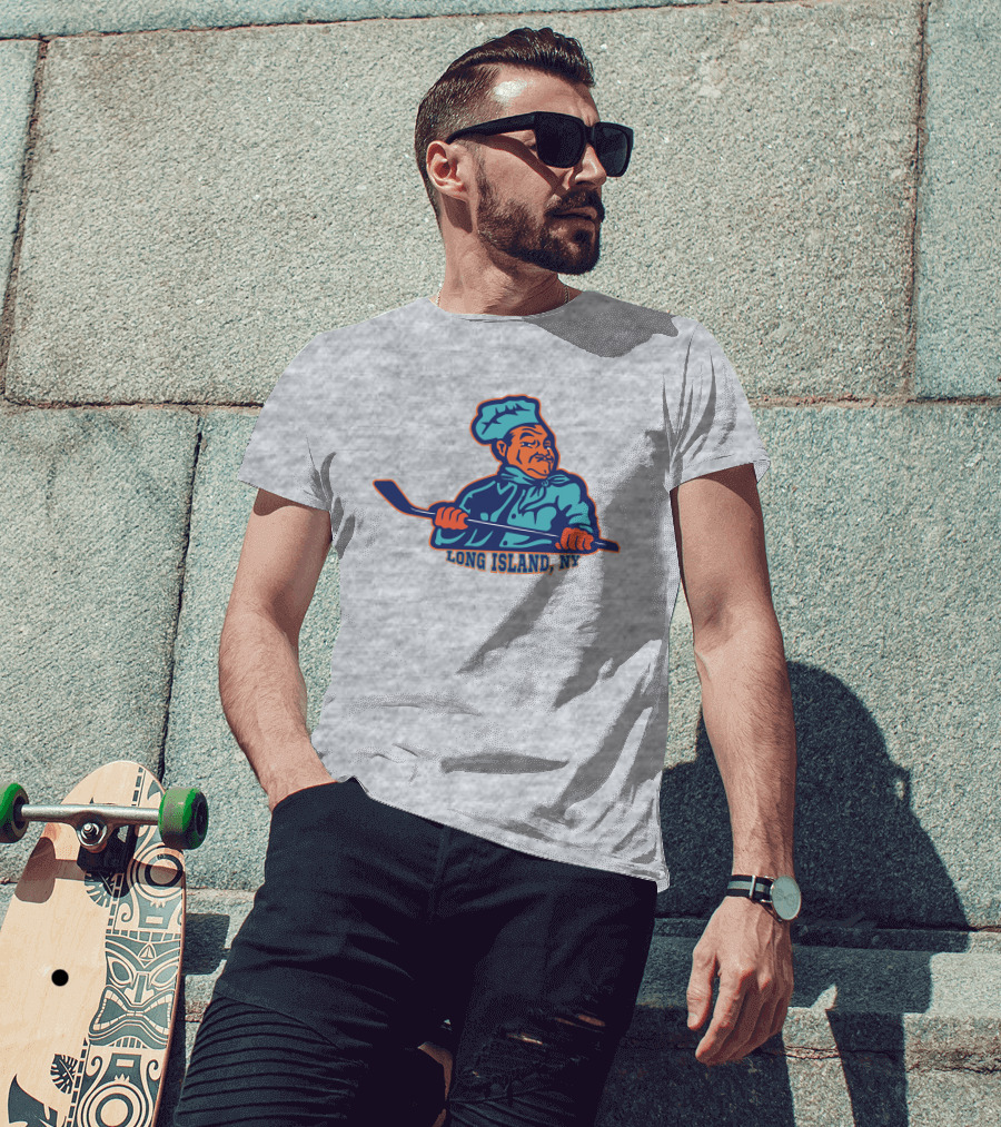 Borrelli's Hockey Long Island NY Chef With Hockey Stick T-Shirt