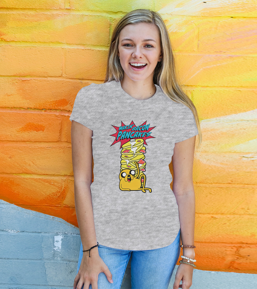 Makin' Bacon Pancakes Stack With Jake The Dog T-Shirt