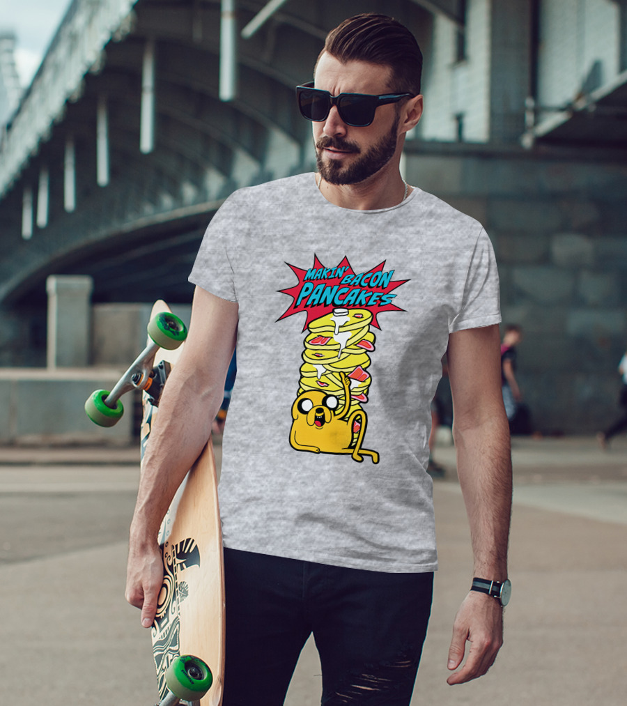 Makin' Bacon Pancakes Stack With Jake The Dog T-Shirt