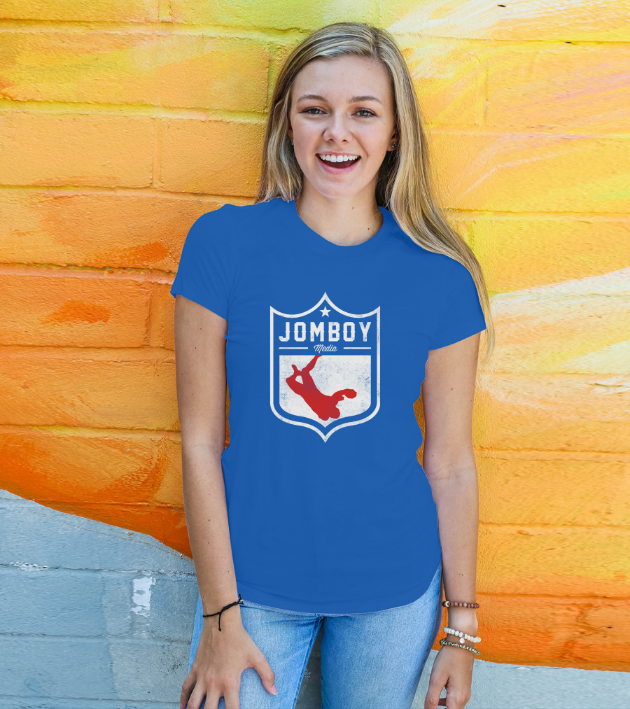Jomboy Media Merch Thicc Six New Logo NFL Shield T-Shirt