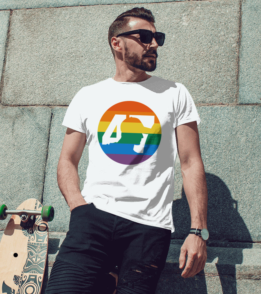Mick Schumacher Rainbow Circle 47 Pride T-Shirt