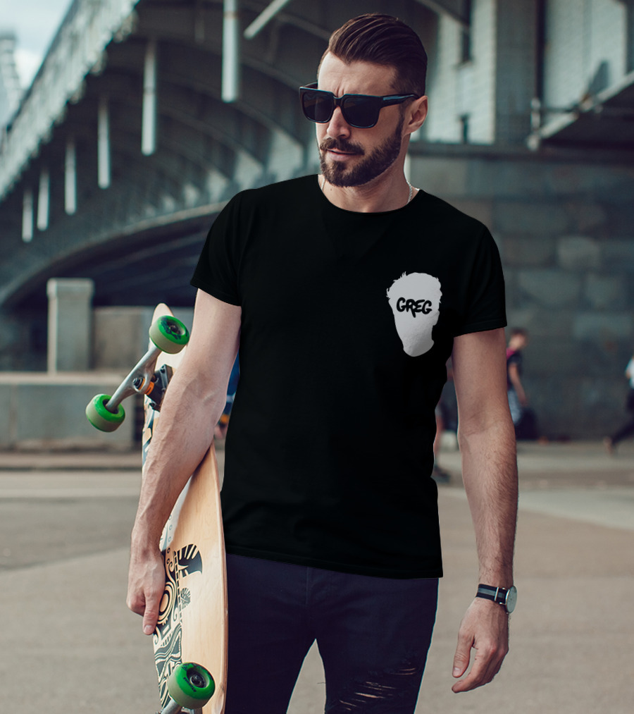 Danny Gonzalez Merch Greg Text Silhouette Pigment Dyed T-Shirt