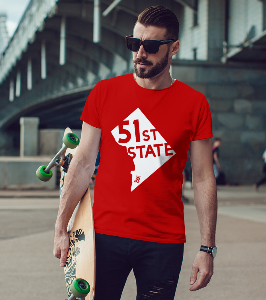Juan Soto 51St State Wear Bailiwick Washington DC 51st State Outline T-Shirt