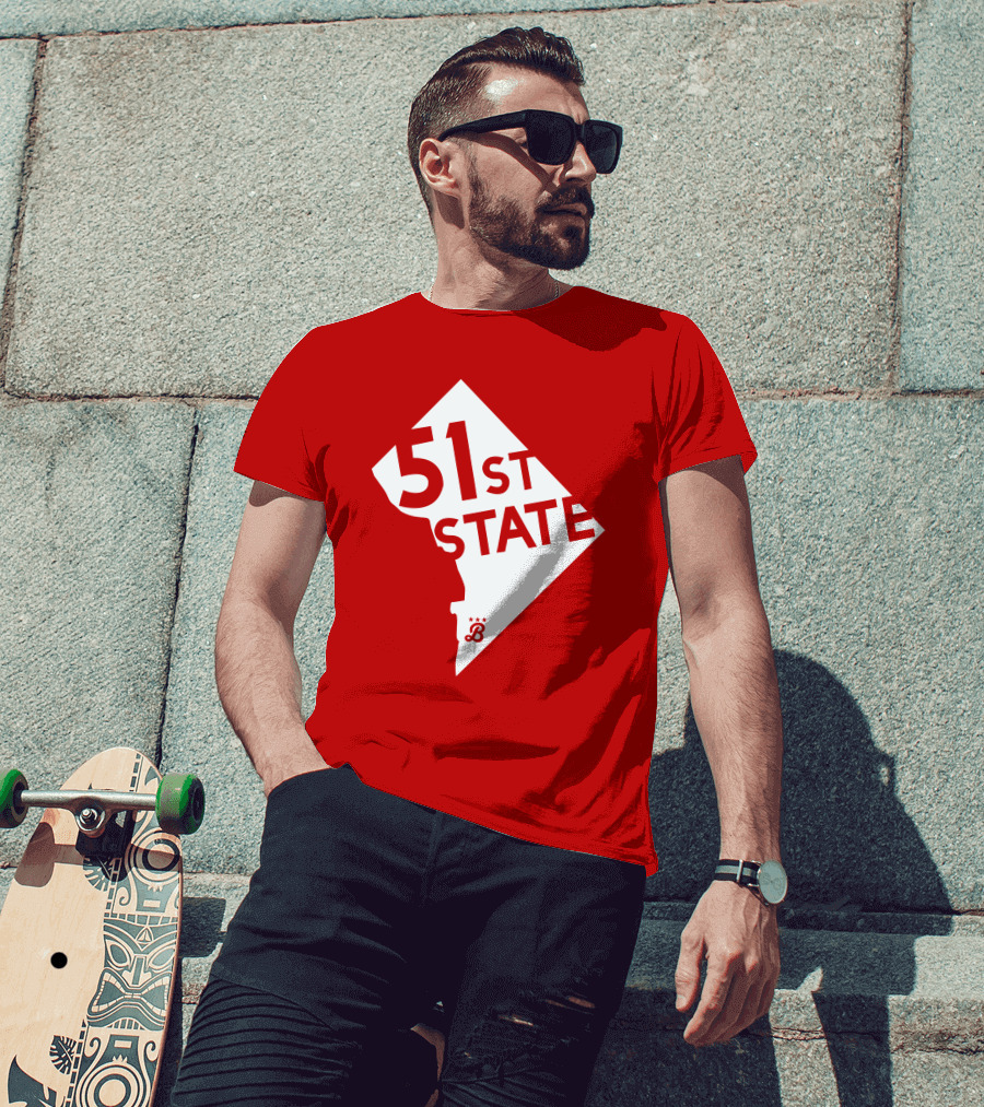 Juan Soto 51St State Wear Bailiwick Washington DC 51st State Outline T-Shirt