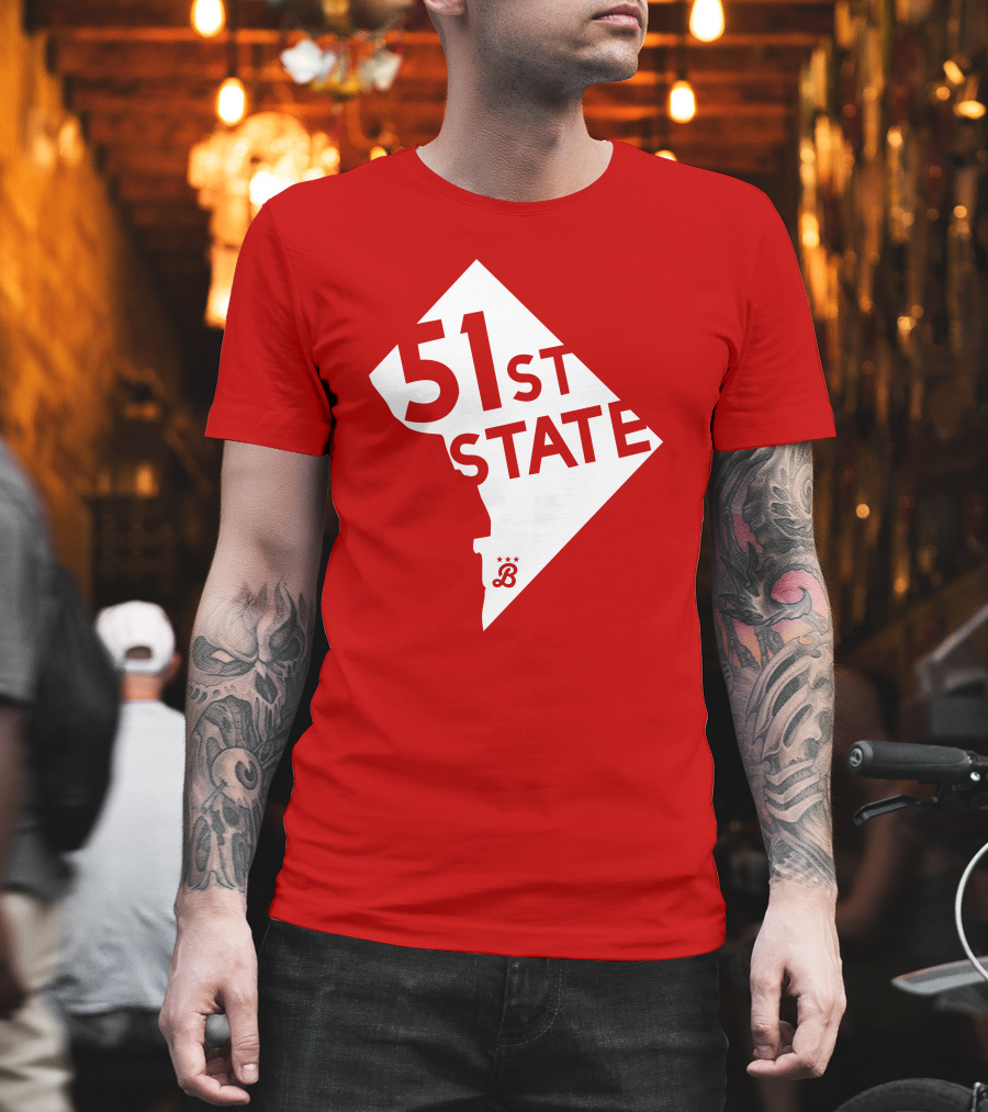 Juan Soto 51St State Wear Bailiwick Washington DC 51st State Outline T-Shirt