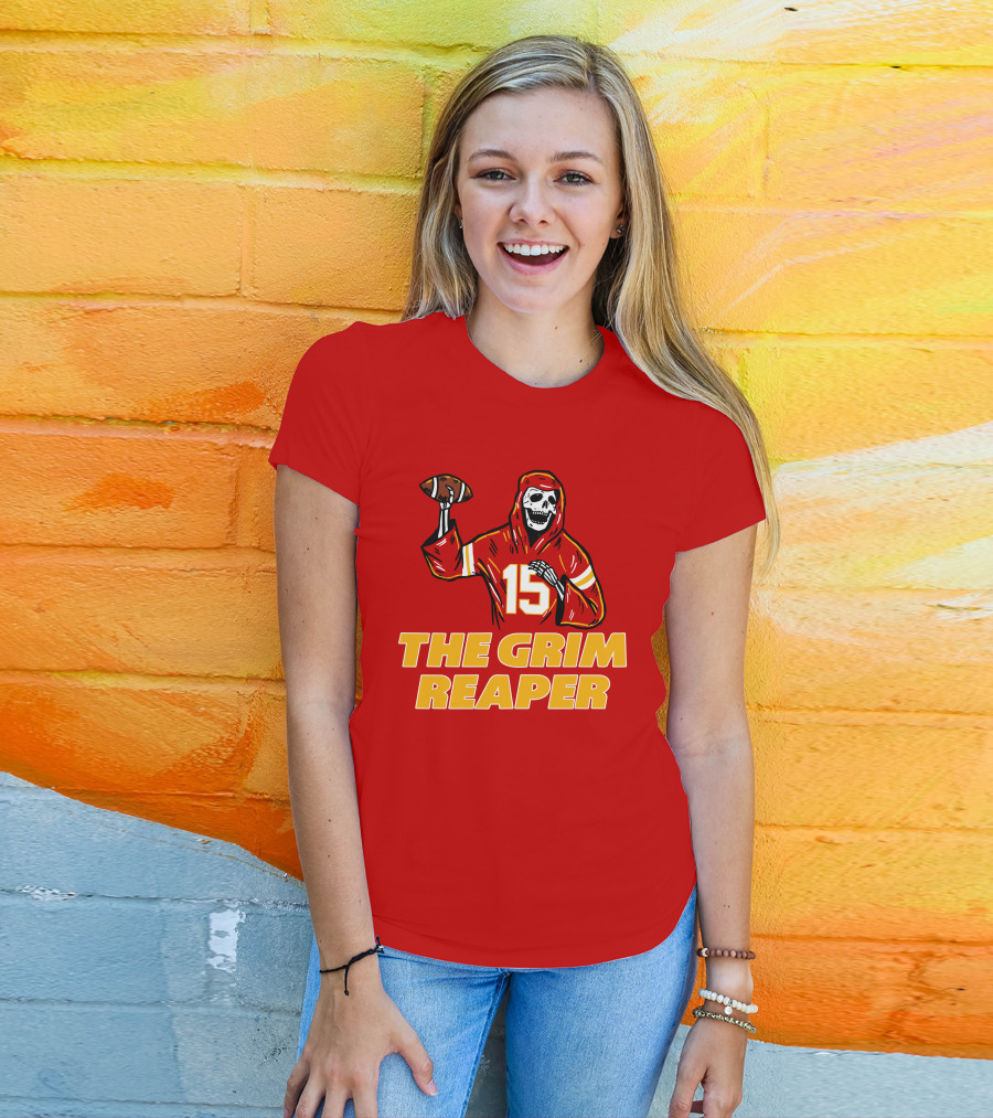 The Grim Reaper 15 Patrick Mahomes KC Chiefs T-Shirt