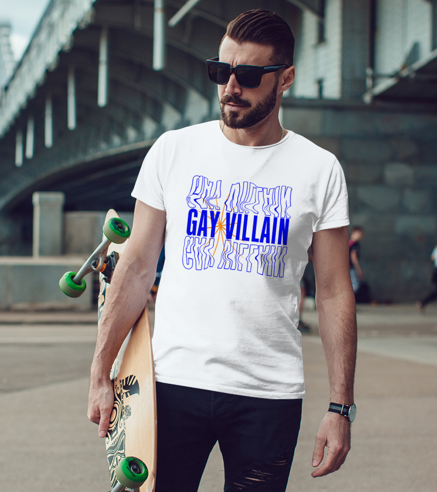 Gay Villain Reflections With Starburst Motif T-Shirt