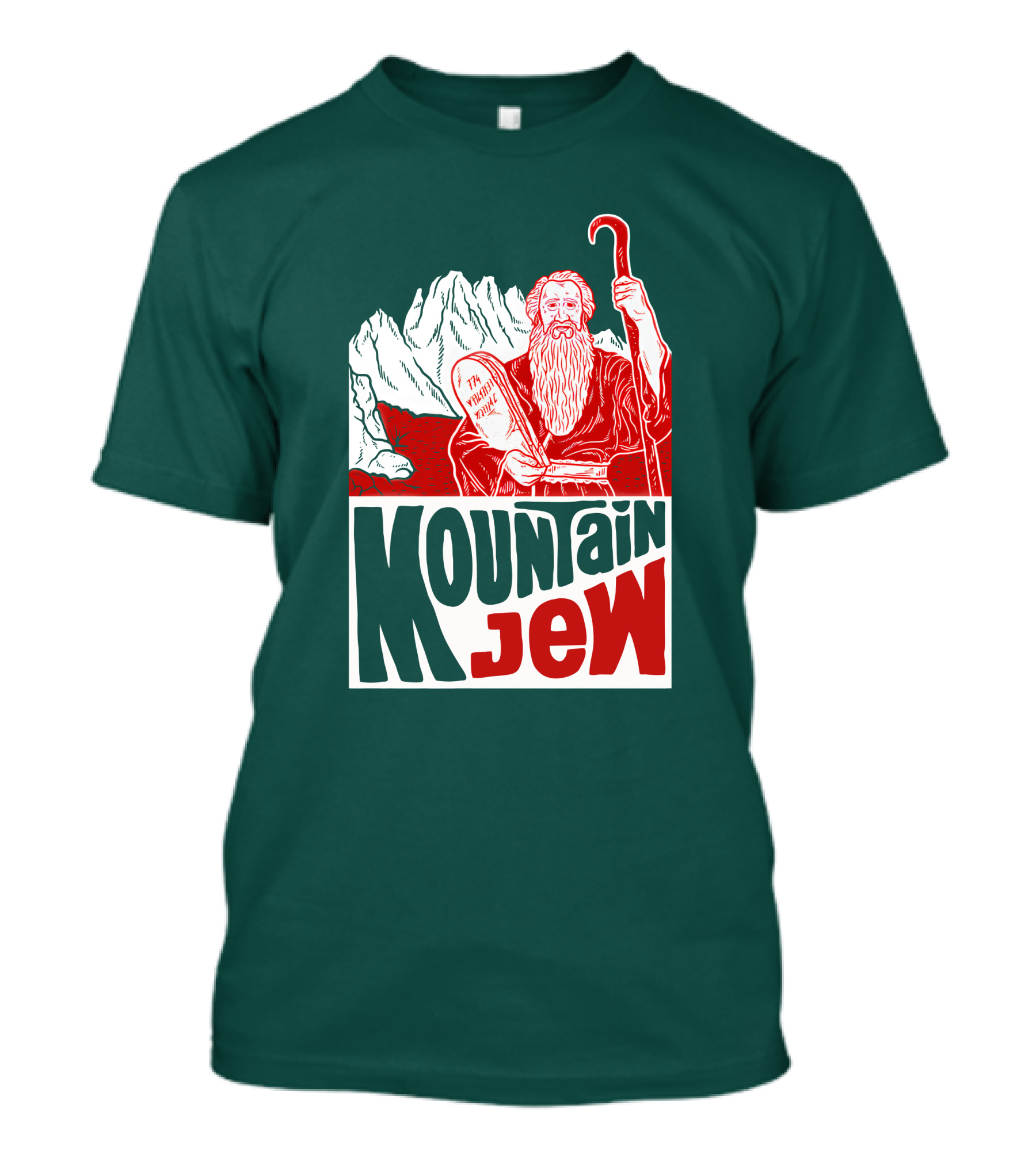 Mountain Jew Moses Holding Ten Commandments Ted Stout Tedstout5 T-Shirt