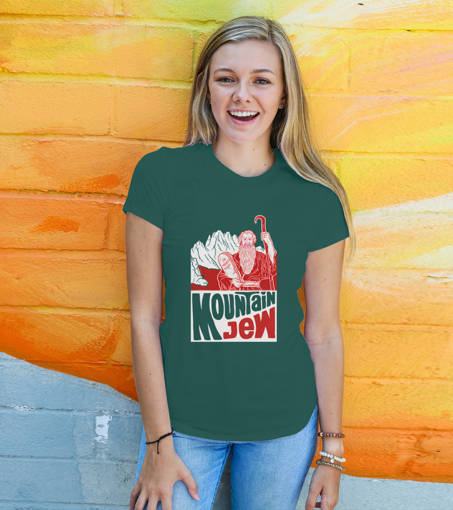 Mountain Jew Moses Holding Ten Commandments Ted Stout Tedstout5 T-Shirt
