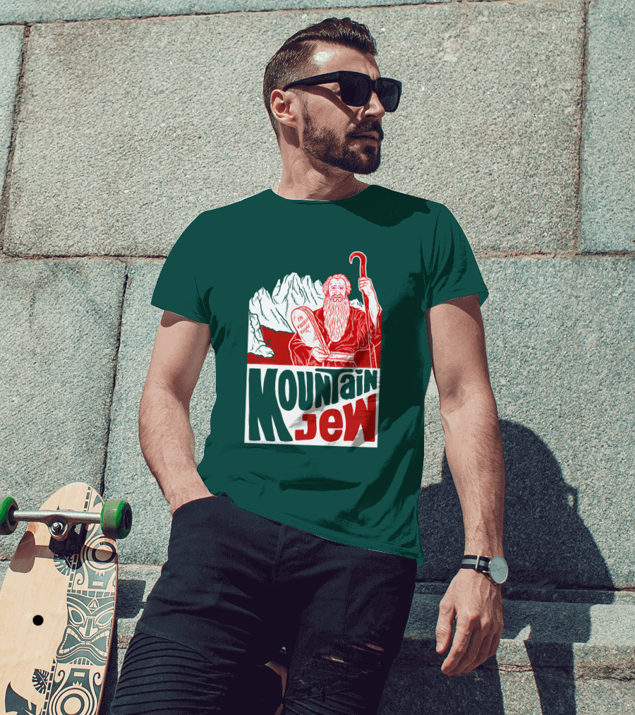 Mountain Jew Moses Holding Ten Commandments Ted Stout Tedstout5 T-Shirt