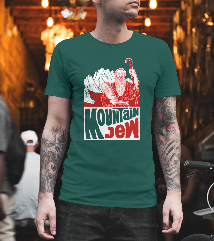 Mountain Jew Moses Holding Ten Commandments Ted Stout Tedstout5 T-Shirt