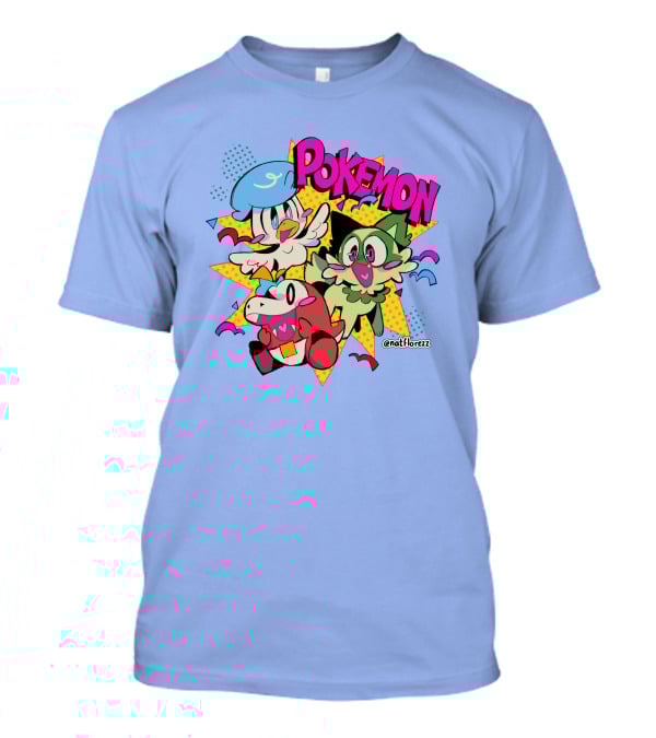 Natflorezz Pokemon Quaxly Sprigatito Fuecoco Characters T-Shirt