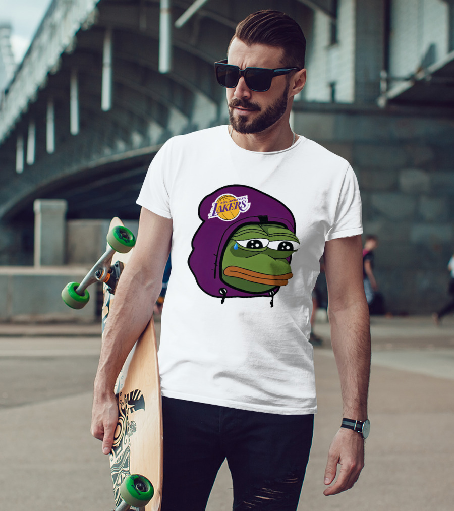 Lakeshowyo Los Angeles Lakers Fan Sad Pepe T-Shirt