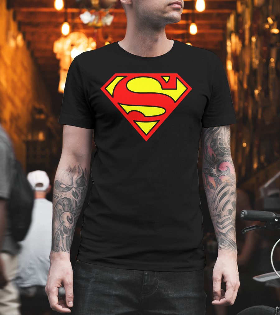 DC Comics Womens Superman Varsity Football S Shield T-Shirt