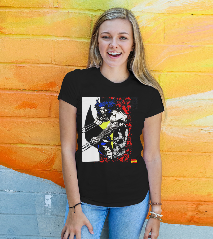 Vtg. Wolverine 1993 Marvel Comics X-Men Claws Red Skull T-Shirt