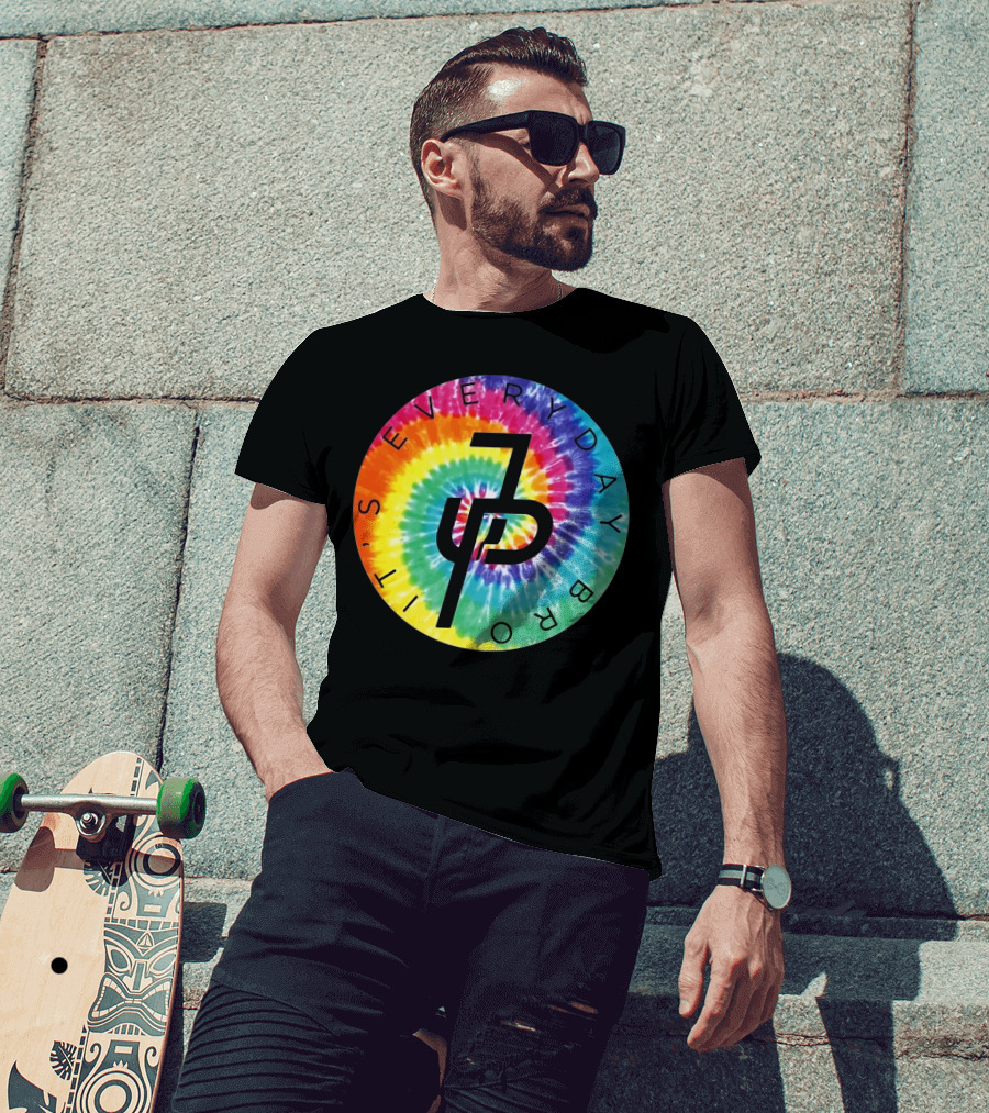 Jake Paul It's Everyday Bro Tie-Dye Logo Youth Personalized Shorts T-Shirt