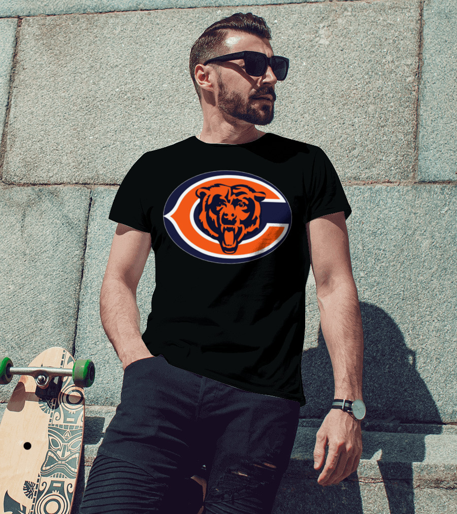 Chicago Bears Football Team Iconic Logo Bear Head T-Shirt