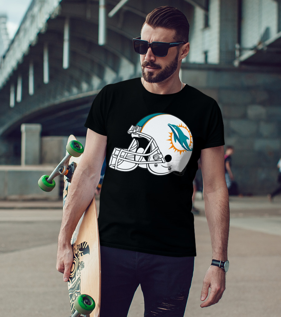 Miami Dolphins Helmet Football Team T-Shirt