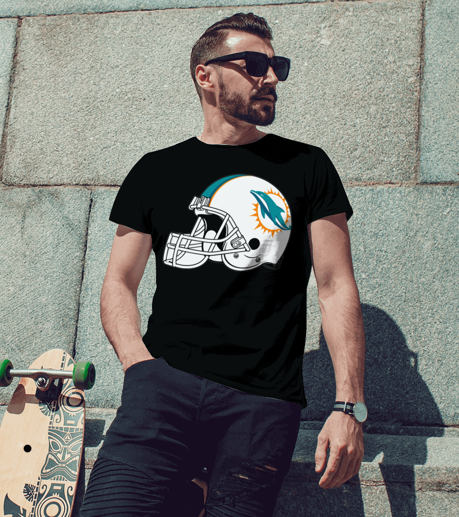 Miami Dolphins Helmet Football Team T-Shirt