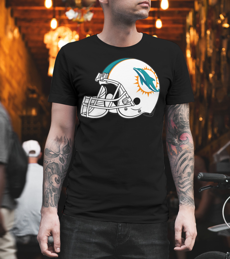 Miami Dolphins Helmet Football Team T-Shirt