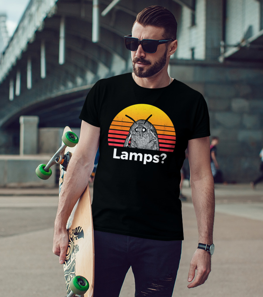 Moth Meme Lamps? Retro Sunset T-Shirt